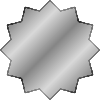silver gradient achievement empty medal png