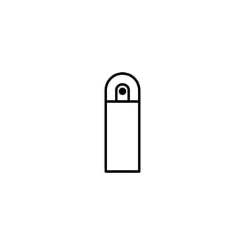 Cosmetic and beauty concept. Outline sign perfect for advertisement, web sites, internet stores etc. Line icon of bottle for face soap or another cosmetic vector