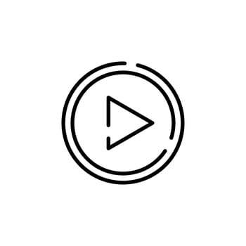 Video, Play, Film, Player, Movie Dotted Line Icon Vector Illustration Logo Template. Suitable For Many Purposes.