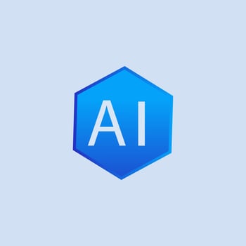 AI blue logo design for company vector