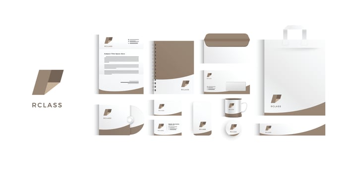 Logo template design with branding. vector