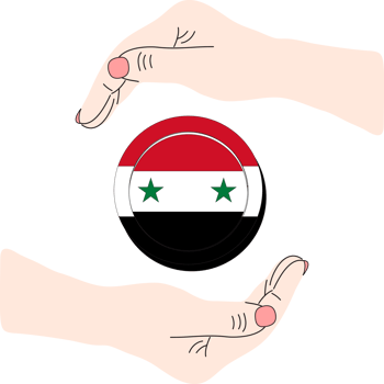 Syria hand drawn flag, Syrian pound hand drawn png