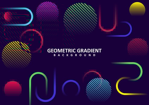 Geometric gradient colorful vector background