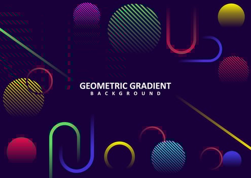 Geometric gradient colorful vector background