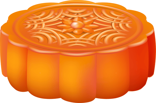 mooncakes top and side view clipart illustration with chinese text happy mid autumn festival png