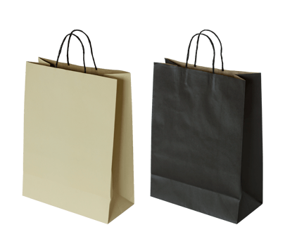 black and brown paper bag isolated with clipping path for mockup png