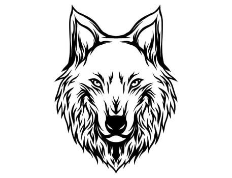 Wolf head mascot logo vector