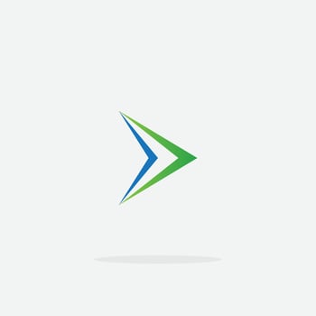 Play button icon in trendy style isolated on grey background. Play symbol for your web site design, logo, app, UI. Vector illustration