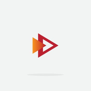 Play button icon in trendy style isolated on grey background. Play symbol for your web site design, logo, app, UI. Vector illustration
