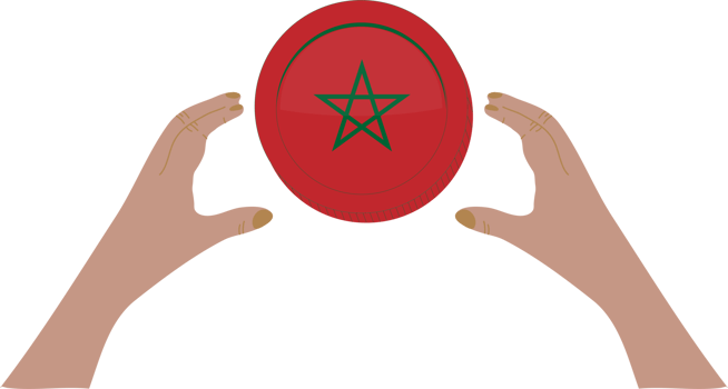 Moroccan hand drawn flag, Moroccan dirham  hand drawn png