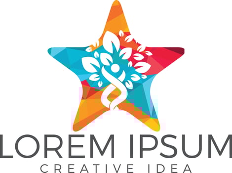 Holistic health logo design. Fitness and Wellness logo. vector