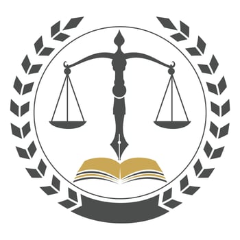 Education Law Balance And Attorney Monogram Logo Design. Law Firm And Office Vector Logo Design.