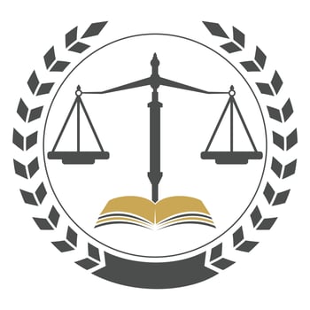 Education Law Balance And Attorney Monogram Logo Design. Law Firm And Office Vector Logo Design.