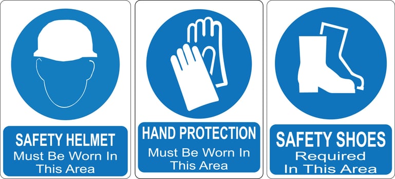Personal protective equipment sign vector