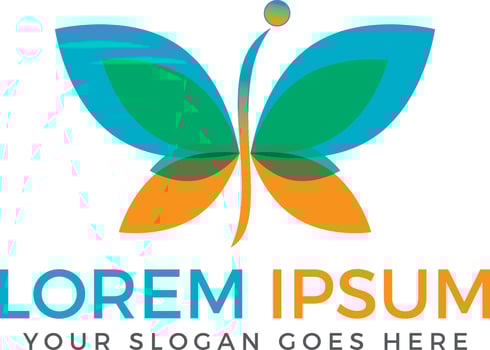 Butterfly vector logo design. Beauty salon and Fashion logo.
