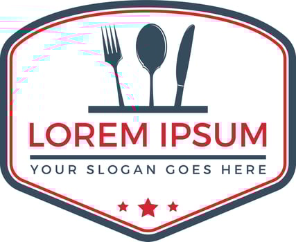 Food logo vector design. Restaurant and cafe logo.