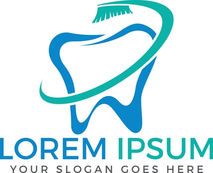 Tooth vector logo template for dentistry or dental clinic and health products.
