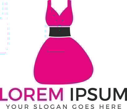 Dress Boutique logo design. Woman fashion logo design. vector