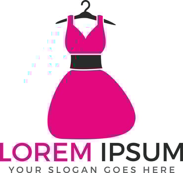 Dress Boutique logo design. Woman fashion logo design. vector