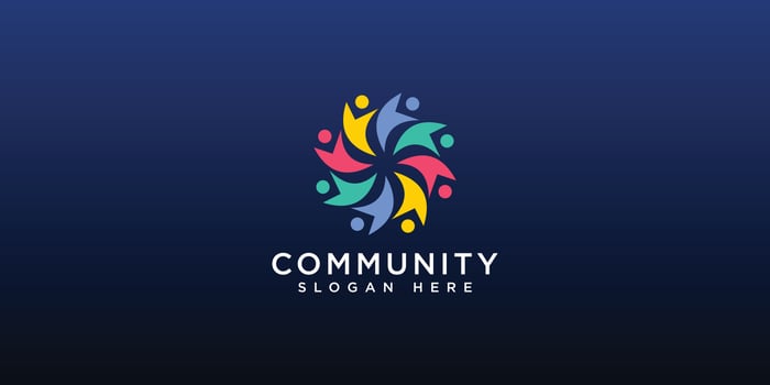 community people logo vector design