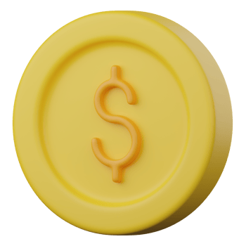 dollar coin 3d icon png