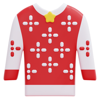 sweater 3d render icon illustration png