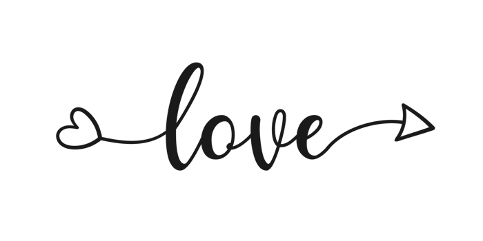 Love arrow word. png
