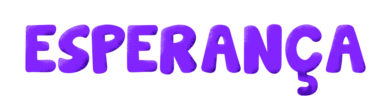 Purple word in Brazilian Portuguese. Translation - Hope. png