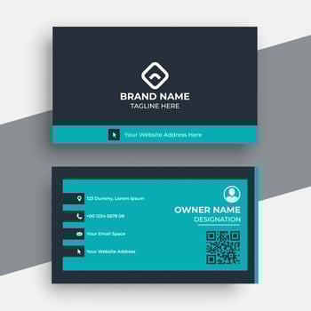 Simple, Clean, Elegant and Professional Business Card Template two colors vector