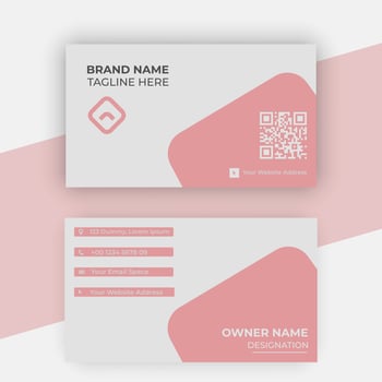 Simple, Clean, Elegant and Professional Business Card Template in Pink vector