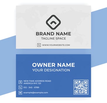 Simple, Clean, Elegant and Professional Business Card Template in Blue vector