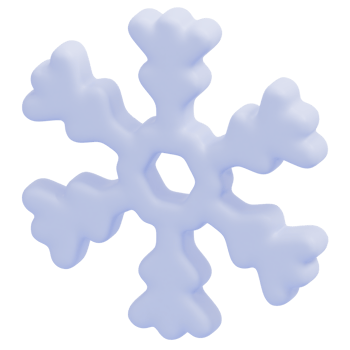 snowflake 3d render icon illustration png