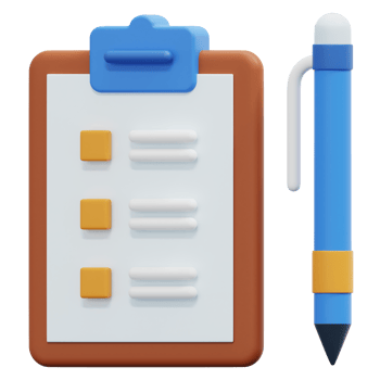 clipboards 3d render icon illustration png