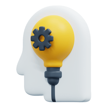 creative thinking 3d render icon illustration png