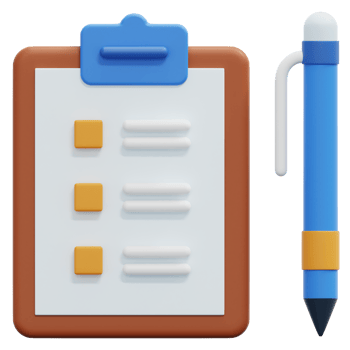 clipboards 3d render icon illustration png