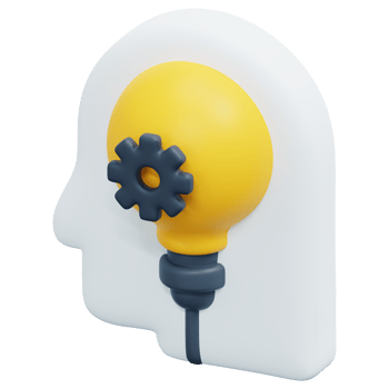 creative thinking 3d render icon illustration png