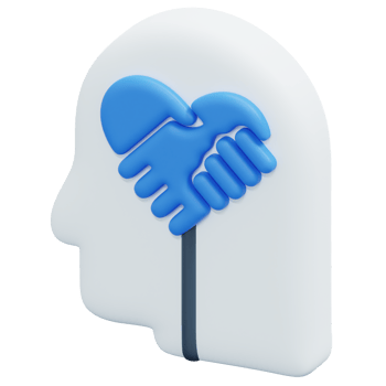 empathise 3d render icon illustration png
