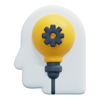 creative thinking 3d render icon illustration png