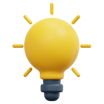 ideate 3d render icon illustration png