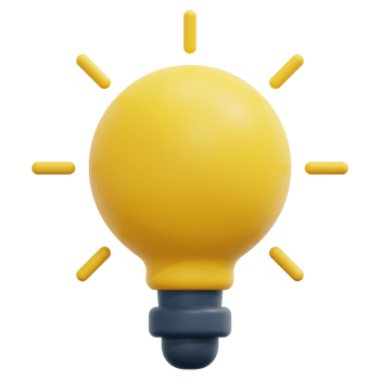 ideate 3d render icon illustration png