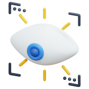 vision 3d render icon illustration png
