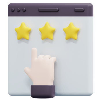 web rating 3d render icon illustration png