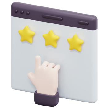 web rating 3d render icon illustration png