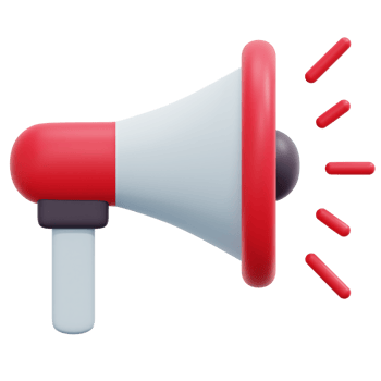 megaphone 3d render icon illustration png