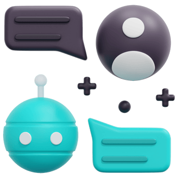 chatbot 3d render icon illustration png