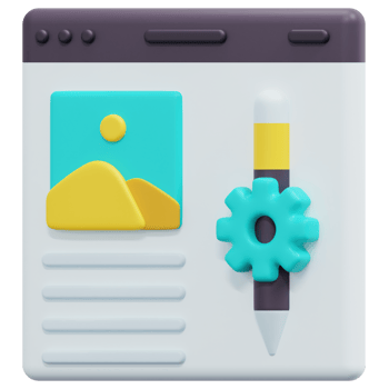blog 3d render icon illustration png