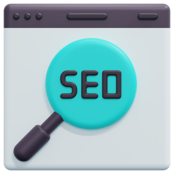 seo 3d render icon illustration png