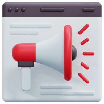 digital marketing 3d render icon illustration png