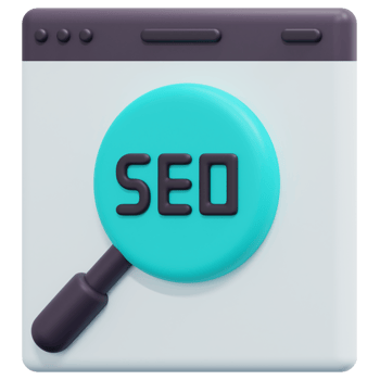 seo 3d render icon illustration png