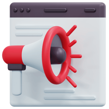 digital marketing 3d render icon illustration png